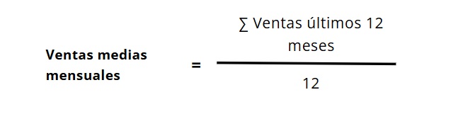 ventas medias mensuales kpis financieros