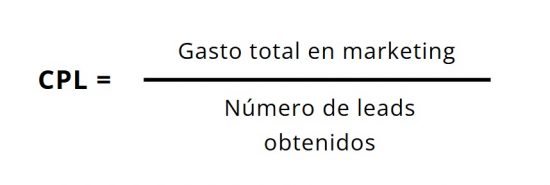 CPL coste por lead KPI financieros